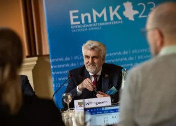Vorsitzender der Energieministerkonferenz 2023 Prof. Dr. Armin Willingmann, Minister für Wissenschaft, Energie, Klimaschutz und Umwelt des Landes Sachsen-Anhalt